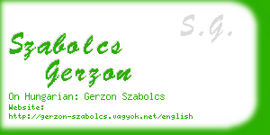 szabolcs gerzon business card